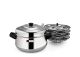 Butterfly Curve 4 Plates Stainless Steel Idly Cooker / Steamer (INDUCTION BASE)