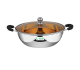 LLM Stainless Steel Kadai (non-Induction) With Glass Lid 24Cm